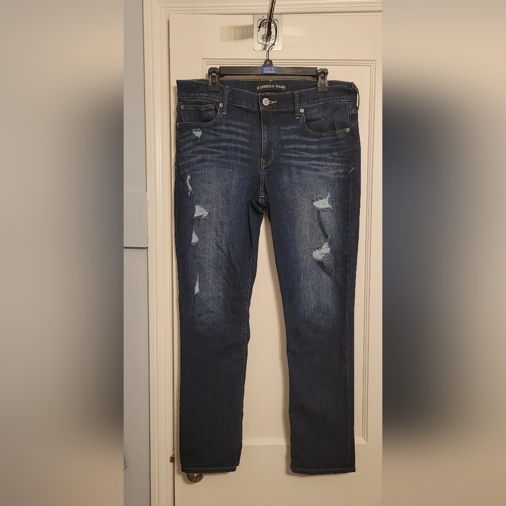 Express Skinny Jeans Distressed Style
